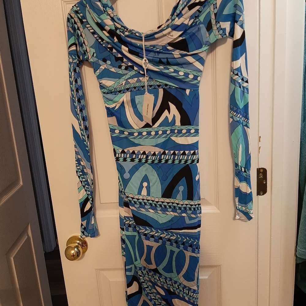 Emilio Pucci Off Shoulder Dress